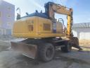 Komatsu PW180-E0+Engcon Rototilt gumikerekes kotró
