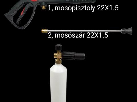 Komplett mosópisztoly habosító lándzsával hidegvizes mosóra Komplett mosópisztoly habosító lándzsával hidegvizes mosóra