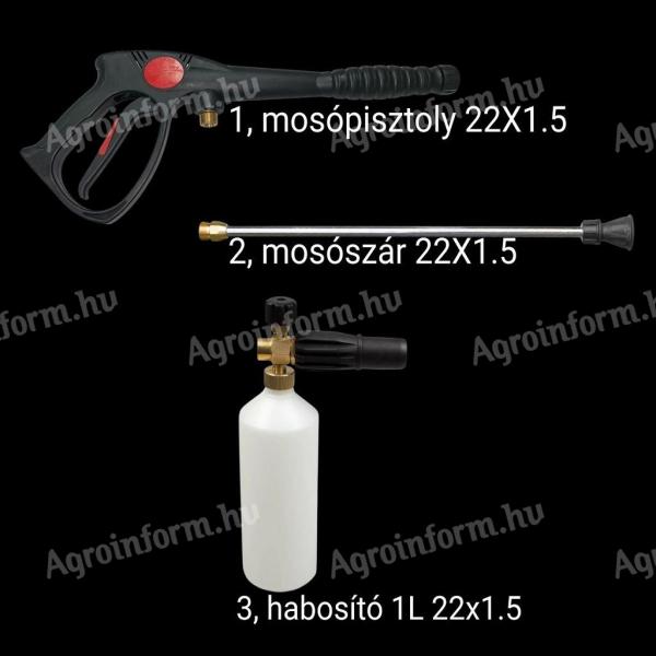 Komplett mosópisztoly habosító lándzsával hidegvizes mosóra
