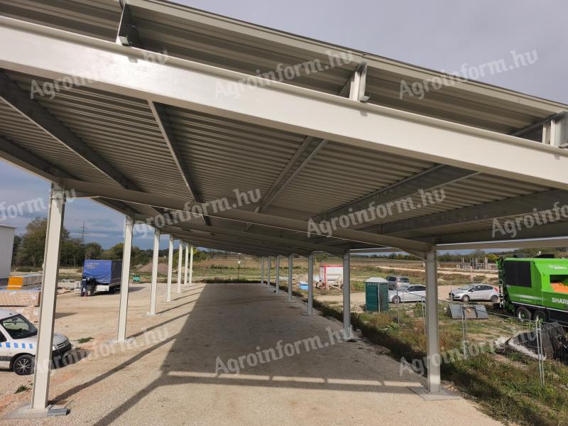 5x24x4 m-es új acélszerkezet eladó – IPE 140 gerendával, Z szelemenekkel