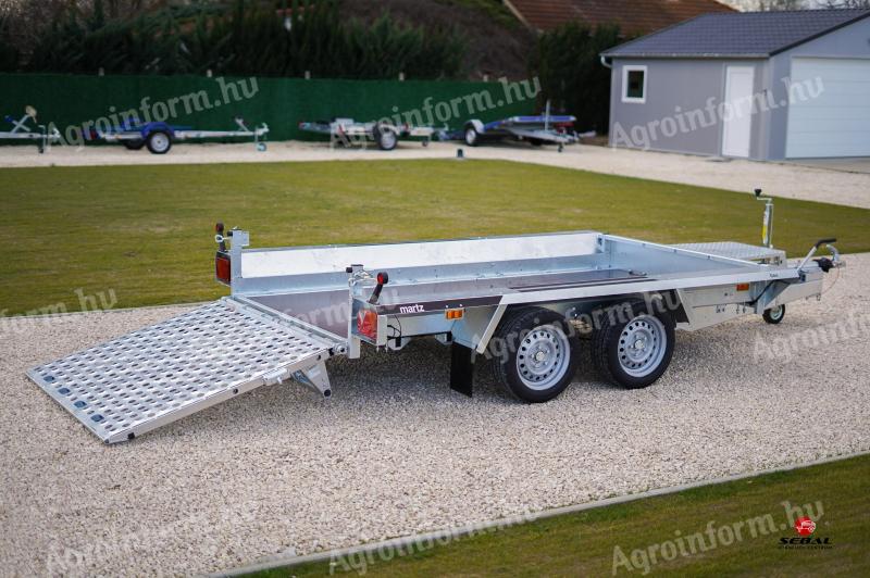 Új Martz Bau 300 (2700kg-os) gépszállító utánfutó most 2.184.000 Ft helyett bruttó 1.990.000 Ft