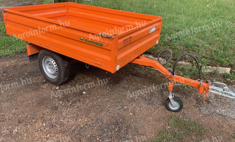 KOMONDOR SPK-750 újszerű billenős mezőgazdasági kertészeti kistraktor utánfutó pótkocsi billencs eladó