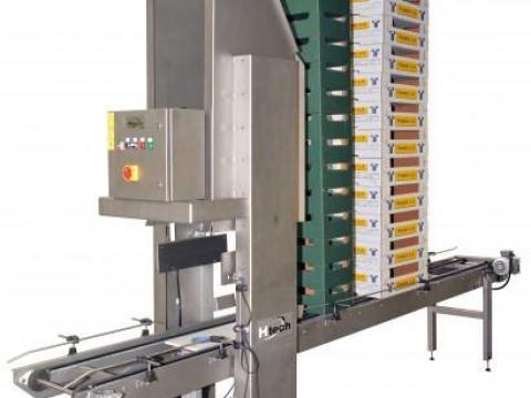 HTECH ZKA ládaadagoló rendszer – automatikus dobozadagoló élelmiszeripari üzemekhez