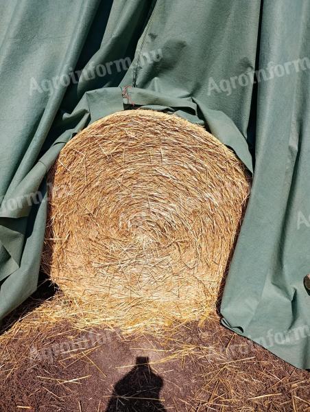 Eladó szalma körbála, jó minőségű búzaszalma