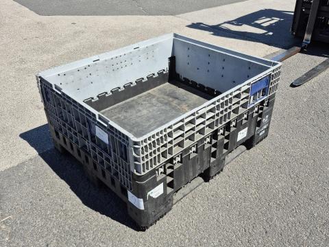 Műanyag tároló konténer, kaloda, összecsukható láda