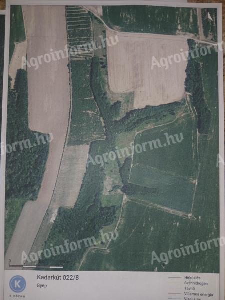 Kadarkúton 44 ha gyep erdő szánto
