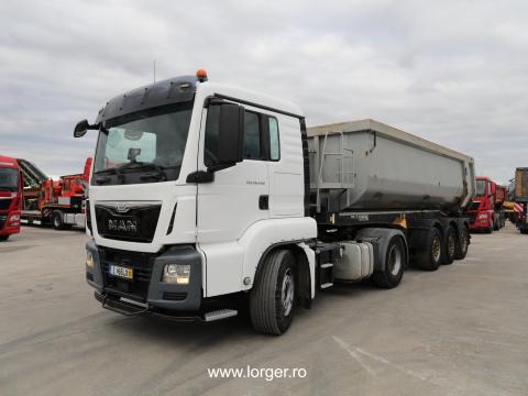 Eladó MAN TGS 18.440 4x2 BLS nyerges vontató és Carnehl CHKS/HH billenős félpótkocsi