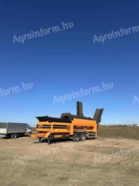 Bérrostálás nagyteljesítményű géppel – Doppstadt SM620 és rakodógép