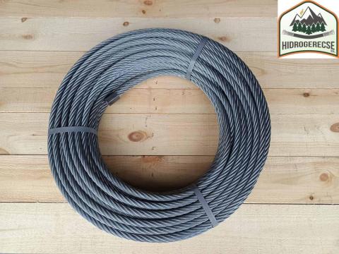 14 mm erdészeti acélbetétes fő kötél, WS 6x36 IWRC, 14 mm, 60 méteres tekercs, LKT, Timberjack, John Deere, Taf, MTZ