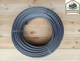 14 mm erdészeti acélbetétes fő kötél, WS 6x36 IWRC, 14 mm, 60 méteres tekercs, LKT, Timberjack, John Deere, Taf, MTZ