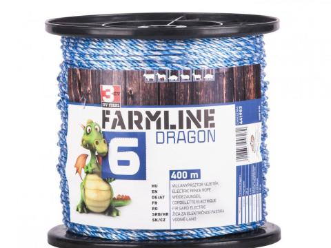 FarmLine Dragon 6 villanypásztor vezeték 400 m – Megbízható megoldás legelőkhöz FarmLine Dragon 6 villanypásztor vezeték 400 m – Megbízható megoldás legelőkhöz