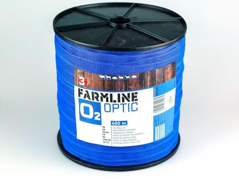 FarmLine Optic 2 monofil, fémszál nélküli kék villanypásztor jelzőszalag – 20 mm/400 m FarmLine Optic 2 monofil, fémszál nélküli kék villanypásztor jelzőszalag – 20 mm/400 m