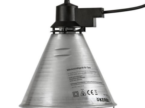 KERBL infralámpa búra alumínium ernyővel, 2,5 m vezetékkel, 21 cm átmérő KERBL infralámpa búra alumínium ernyővel, 2,5 m vezetékkel, 21 cm átmérő