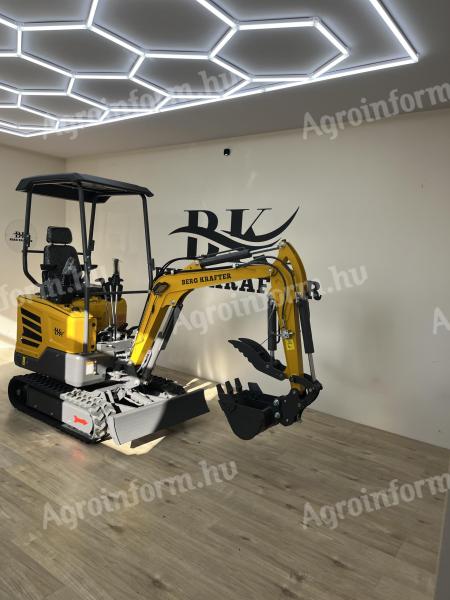 Új Berg Krafter minikotró árokásó Kubota motorral, 1,8 tonnás