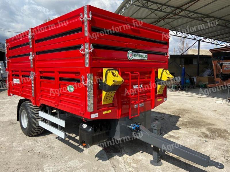 Egytengelyes 8 tonnás billenős pótkocsi eladó – Új török mezőgazdasági pótkocsik széles választéka
