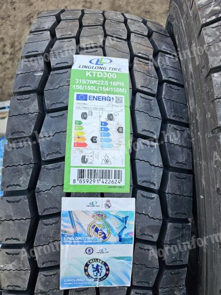 315/70R22,5 Linglong KTD300 húzó új teherautó gumi akció
