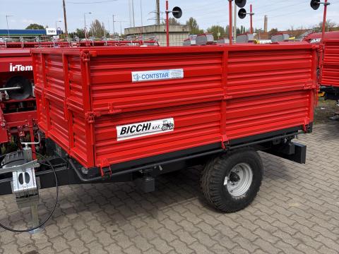 Bicchi BRT 125 G egytengelyes pótkocsi,  1500 kg össztömeg magasítóval,  készletről