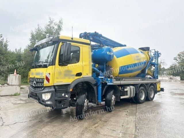 Mercedes-Benz Arocs 3246 B 8x4 Stetter Mixer 7m³, Pumpa 25 m / 2018 / 164 100 km / Lízing 20%-tól