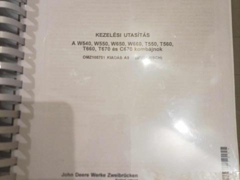 John Deere kombájn kezelési útmutató eladó