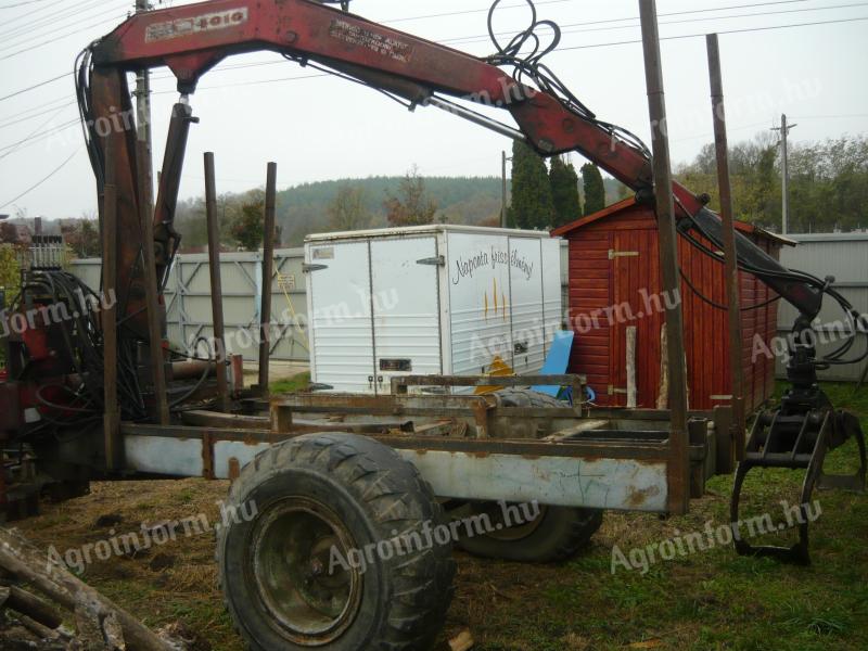 Erdészeti darus pótkocsi eladó