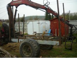 Erdészeti darus pótkocsi eladó