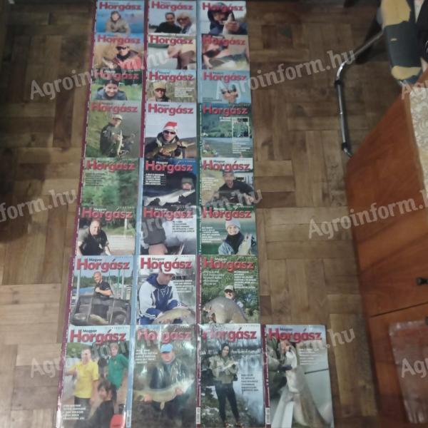 Magyar horgász archív lapszámai Kiskunfélegyházán, 70+ db (2004-2013)