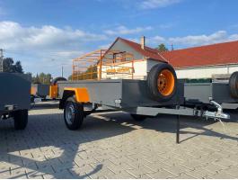 Új erős utánfutó 140x250 cm! Rendszám+4 év műszaki az árban