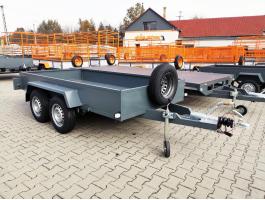 Új hegesztett vas utánfutó,  150x300 cm,  2000 Kg,  fékes! Készletről,  azonnal