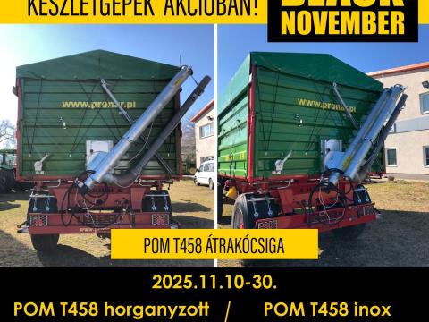 Eladó új POM T458 saválló (inox) hidraulikus átrakócsiga,  műtrágyaszóró- és vetőgépfeltöltő csiga,  vetőmagfeltöltő csiga