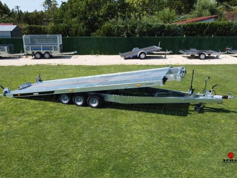 Új 5.7m-es billenős (3500kg-os) autószállító utánfutó most 3.499.000 Ft helyett bruttó 2.990.000 Ft