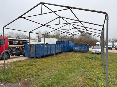 Ipari sátor fém tartószerkezet 4x10 m