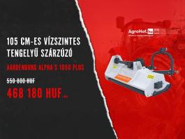 AGROHOF BLACK FRIDAY AKCIÓ! Szárzúzó, mulcsozó, kalapácsos zúzó 105 cm (vízszintes tengelyű) / Alpha S Plus