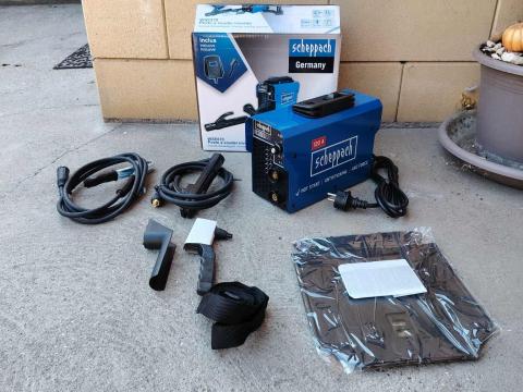 Scheppach WSE 870 – Inverteres hegesztőgép tartozékokkal, 120A, ingyenes szállítás