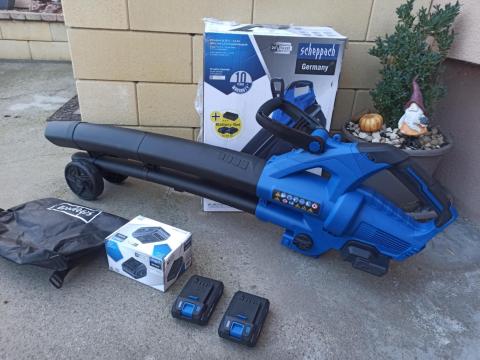 Scheppach IXES BC-BLV720-X akkus lombfúvó- és szívó + 4 db akku, gyorstöltő, ingyenes szállítás Scheppach IXES BC-BLV720-X akkus lombfúvó- és szívó + 4 db akku, gyorstöltő, ingyenes szállítás