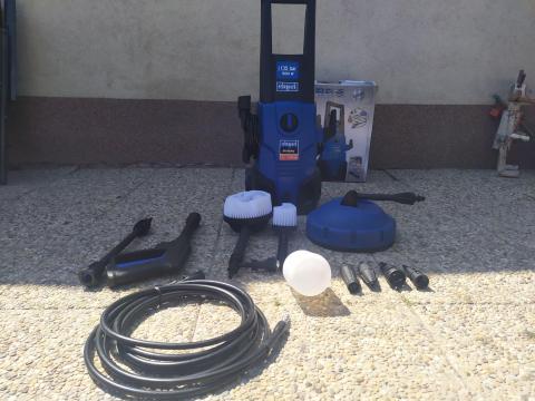 Scheppach HCE 1600 - magasnyomású mosó 135 bar tartozékokkal, ingyenes szállítás