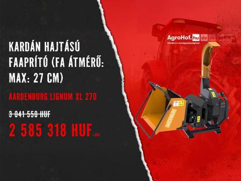 AGROHOF BLACK FRIDAY AKCIÓ! Faaprító, ágaprító, ágdaráló (fa átmérő: max: 27 cm) / Lignum XL 270