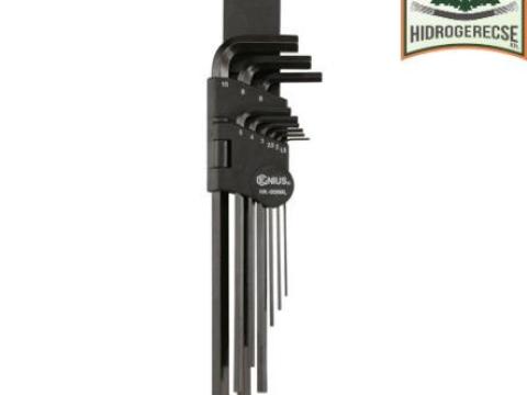 Genius imbuszkulcs készlet, L-alakú, metrikus, hosszú, 9 darabos Genius imbuszkulcs készlet, L-alakú, metrikus, hosszú, 9 darabos