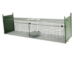 Professzionális élvefogó nyestcsapda 105x16x20cm,  2 bejárat