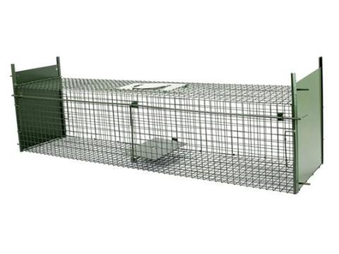 Professzionális élvefogó nyestcsapda 105x16x20cm,  2 bejárat