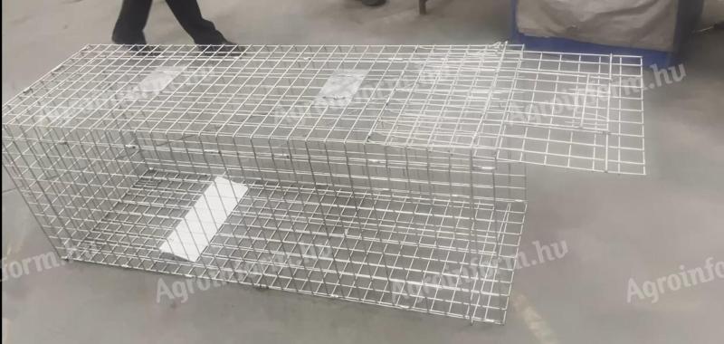 Profeszionális élvefogó rókacsapda 150x55x50 cm