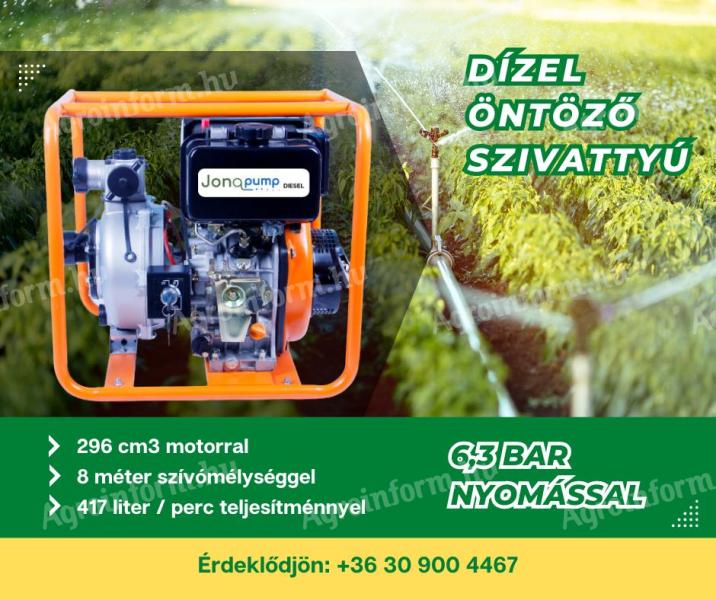 Nagynyomású öntözőszivattyú dízel Max:417l-6, 3bar