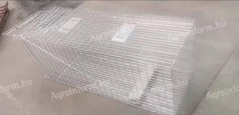 Profeszionális élvefogó rókacsapda 130x45x50 cm