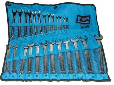 Csillag-villás kulcs készlet, csúszásmentes, 6-32 mm, 25 darabos Csillag-villás kulcs készlet, csúszásmentes, 6-32 mm, 25 darabos