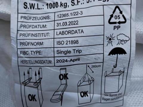 Egyutas, használt big bag zsák Egyutas, használt big bag zsák