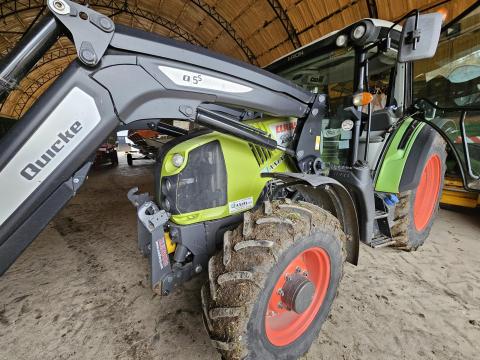 Claas Arion 420 eladó – Quicke homlokrakodóval, Zuidberg front hidraulikával és TLT-vel