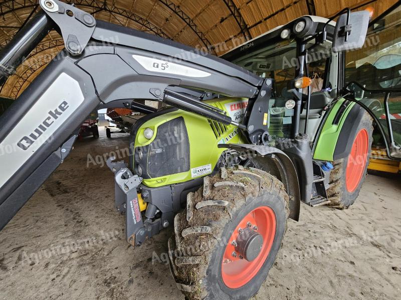 Claas Arion 420 eladó – Quicke homlokrakodóval, Zuidberg front hidraulikával és TLT-vel