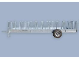 Szarvasmarha etetővályú – kerekes, 24 férőhelyes (6 m hosszú)