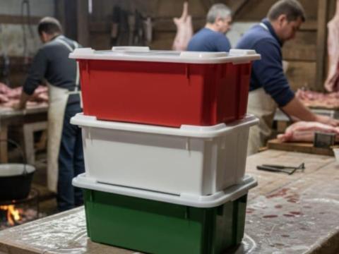 Műanyag láda tetővel – fedeles láda pácoláshoz, sózáshoz és hús tárolásához