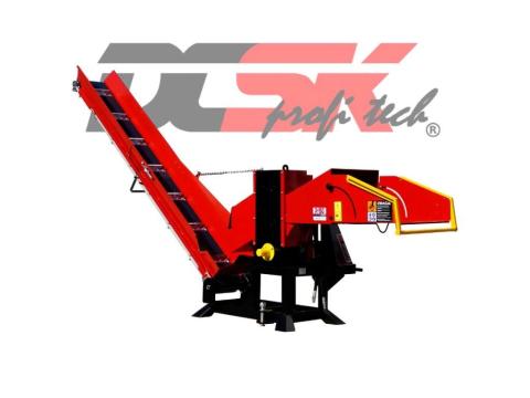 Traktoros aprítógép REMET R-150 + 3 m szalagos szállítószalag