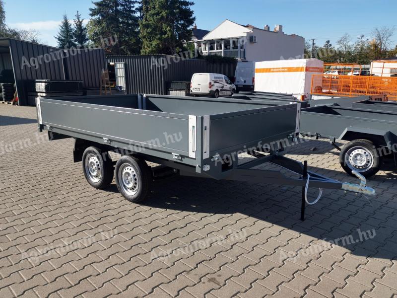 Új hegesztett,  laprugós utánfutó 180x300 cm! Raktárról,  azonnal